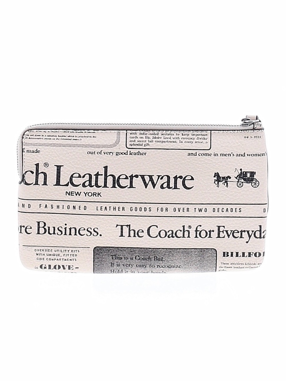 Coach Newspaper Print large Leather Wristlet wallet - Picture 2 of 3